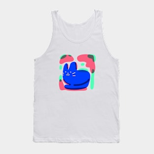 cute vibrant and colorful drawn cartoon cat Tank Top